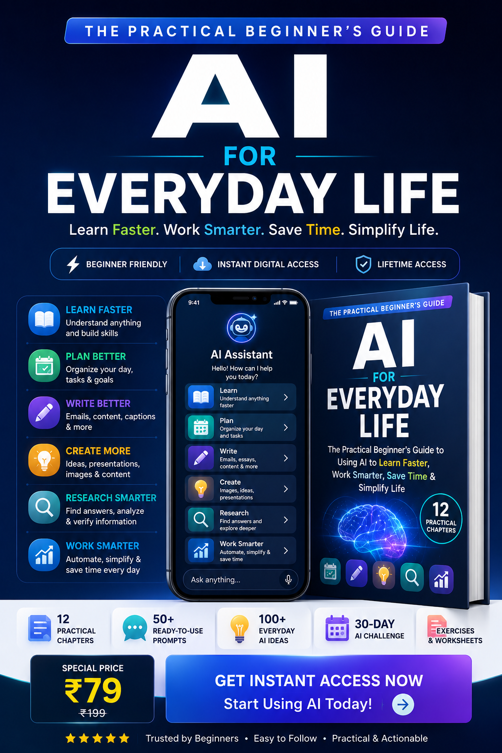 AI FOR EVERYDAY LIFE — Master AI for Learning, Work, Creativity & Everyday Tasks